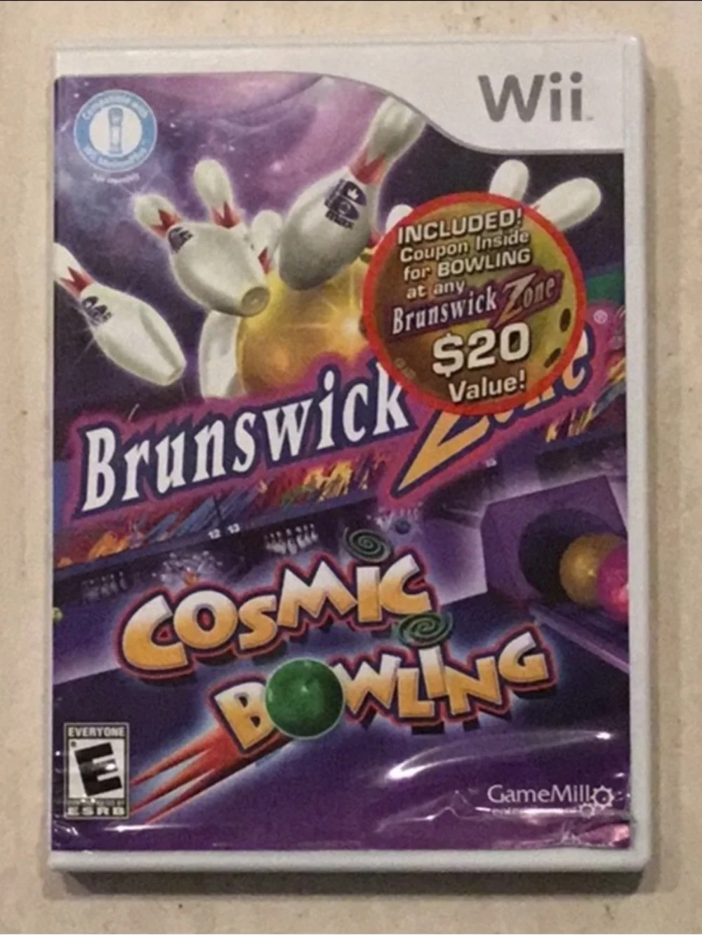 Brunswick Zone Cosmic Bowling Nintendo Wii Game CIB